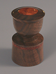 Walnut and amboyna two-tier box
