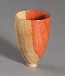 Carob vase with sapwood