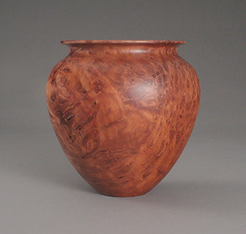 Redwood burl vase